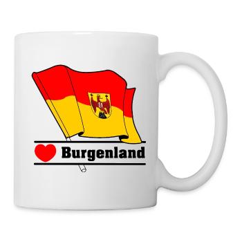 Burgenland Flag With Heart - Mug - white - Right