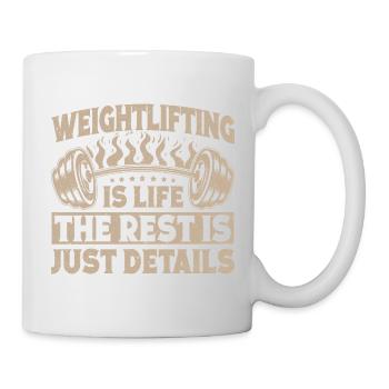 Motivation Fitness Vie de musculateur Haltérophilie - Mug blanc - blanc - Droite