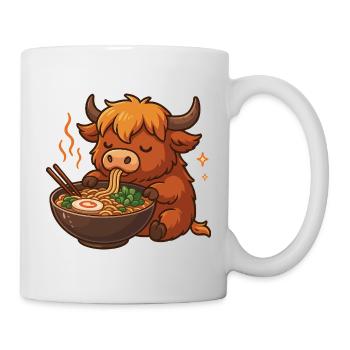  Hochland Rind mit Nudeln Ramen kawaii Hochland - Tasse - Weiß - Rechts