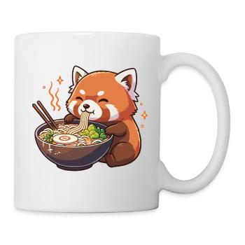 Red Panda with Noodles Ramen kawaii Red Panda - Mug - white - Right