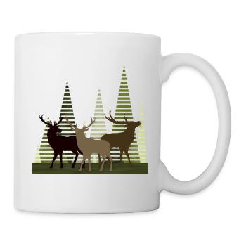 Cerf - Mug blanc - blanc - Droite