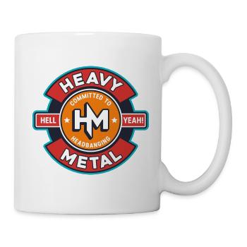Heavy Metal Retro Emblem - Tasse - Weiß - Rechts