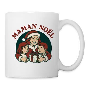 Vintage-Familien-Mama-Weihnachten - Tasse - Weiß - Rechts