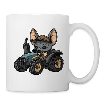 Agriculteur de tracteurs à chauves-souris - Mug blanc - blanc - Droite