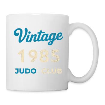 Vintage 1985 Judo Club Retro Geburtsjahr Geschenk - Tasse - Weiß - Rechts