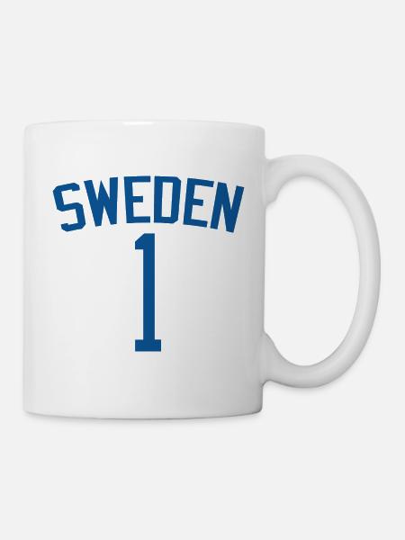 Schweden 1 – Sportdesign - Tasse - Weiß
