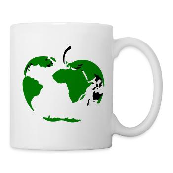 Globe Apple - Mug blanc - blanc - Droite