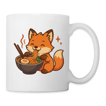 Fox with noodles ramen kawaii fox - Mug - white - Right