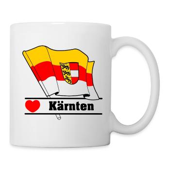 Carinthia County Flag with Heart - Mug - white - Right