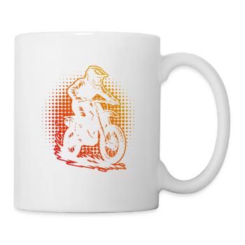 Clear motocross motif for every day - Mug - white - Right