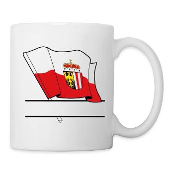 Upper Austria Flag – Text Space - Mug - white - Right