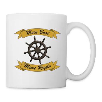 Mon bateau, mes règles - Cadeau amusant pour le capitaine - Mug blanc - blanc - Droite