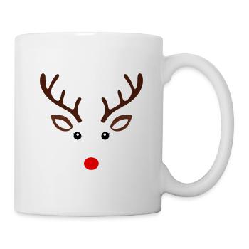 Minimales Rentiergesicht - Tasse - Weiß - Rechts