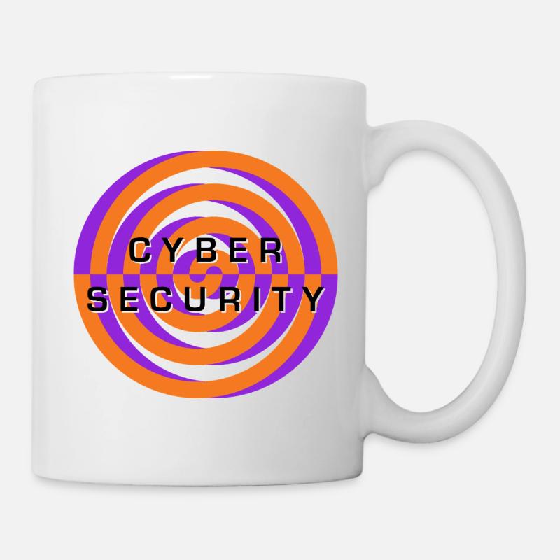 Emblème en spirale de cybersécurité - Mug blanc - blanc