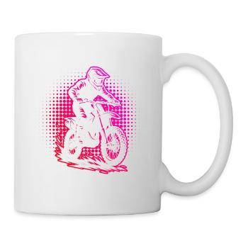 Direkte Motocross Aussage - Tasse - Weiß - Rechts