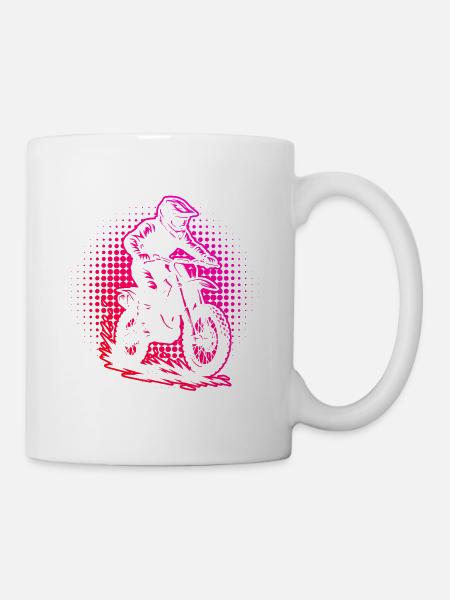 Direkte Motocross Aussage - Tasse - Weiß