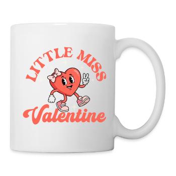 Little Miss Valentine Cute Love Humor Couples  - Mug - white - Right
