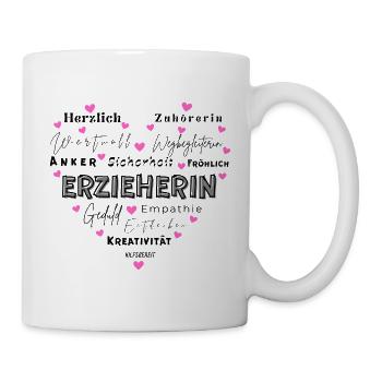 Institutrice de maternelle Herz - Mug blanc - blanc - Droite