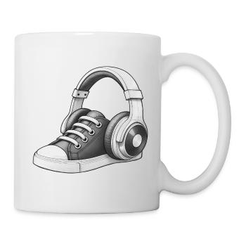 MUSICAL SNEAKERS - black &amp; white - Mug - white - Right