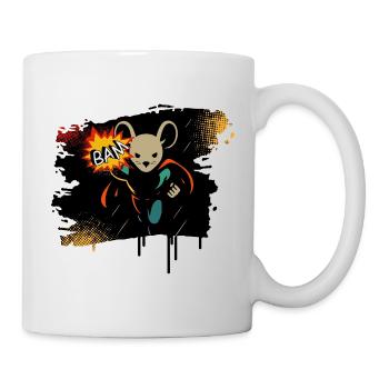 Superhero Mouse BAM Comic Action Cartoon Motif - Mug - white - Right