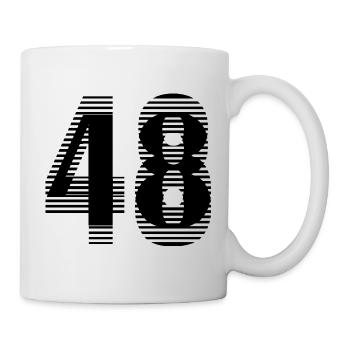 Numéro de course 48 – Passion du sport automobile - Mug blanc - blanc - Droite
