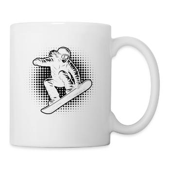 snowboard geschenkidee - Tasse - Weiß - Rechts