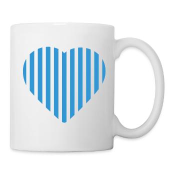 Blue Stripes Heart Malmö - Mug - white - Right