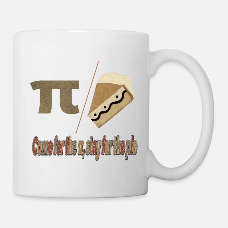 Pi Pie Pun Tee - Tasse - Weiß
