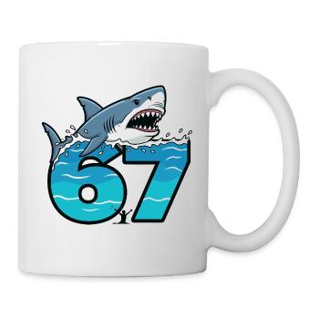 Shark Over 67 Wave Burst - Mug - white - Right