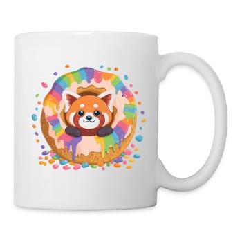 Donut Panda Regenbogen - Tasse - Weiß - Rechts