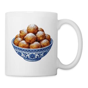 Oliebollen in embroidered look (printed) - Mug - white - Right