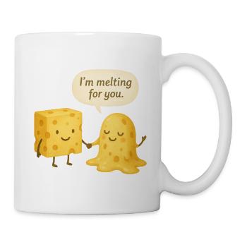 Cheese and Processed Cheese Couple Valentine's Day Love Marriage - Mug - white - Right