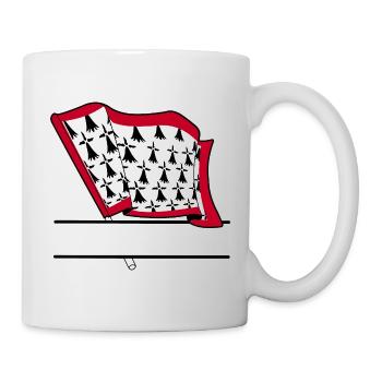 Limousin-Flaggen-Textraum - Tasse - Weiß - Rechts