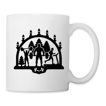 gym schwibbogen weihnachten - Tasse - Weiß - Rechts