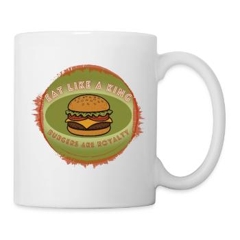 Eat Like a King Burger Royalty T Shirt - Mug - white - Right