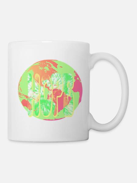 Hope Neon Tie-Dye Circular - Tasse - Weiß