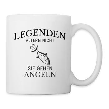 Legends Go Fishing Saying - Mug - white - Right