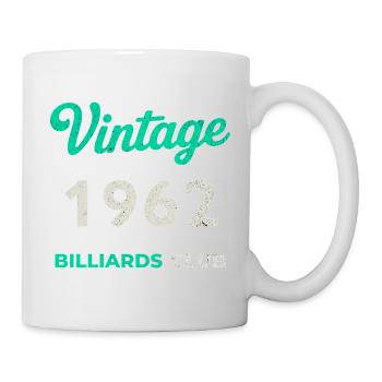 Vintage 1962 – Billiards Club Retro Birth Year - Mug - white - Right