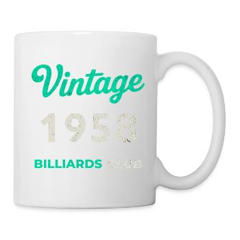 Vintage 1958 – Billiards Club Retro Birth Year - Mug - white - Right