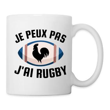 Je peux pas j ai rugby - Mug blanc - blanc - Droite