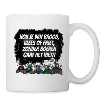 Boerenprotest_tshirt_NL - Mug - white - Right
