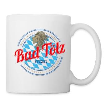 Bad Tölz Bayern Deutschland Löwe Vintage Souvenir - Tasse - Weiß - Rechts