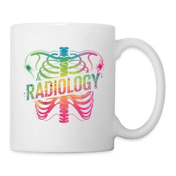 Côtes de radiologie arc-en-ciel - Mug blanc - blanc - Droite