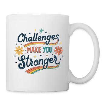 Challenges Make You Stronger Rainbow - Mug - white - Right