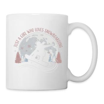Juste une fille qui aime le snowboard - Mug blanc - blanc - Droite