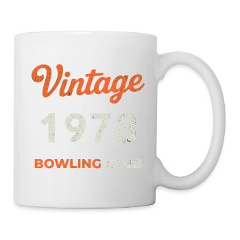 Vintage 1978 – Bowling Club Retro Geburtsjahr - Tasse - Weiß - Rechts