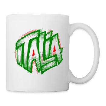 Italia Graffiti grün-rot - Tasse - Weiß - Rechts