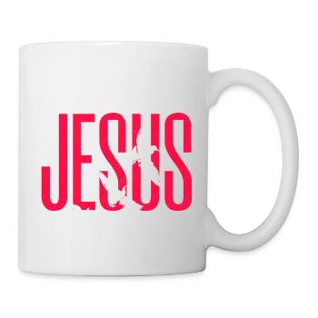 Jesus-Tauben-Typografie - Tasse - Weiß - Rechts