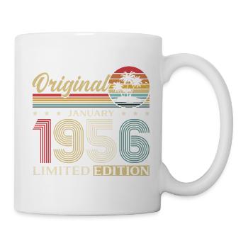 70e anniversaire Original janvier Né en 1956 - Mug blanc - blanc - Droite