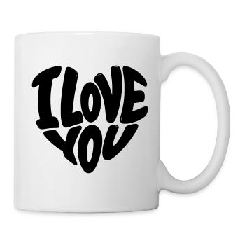 Je t’aime cœur, Saint-Valentin, amour - Mug blanc - blanc - Droite